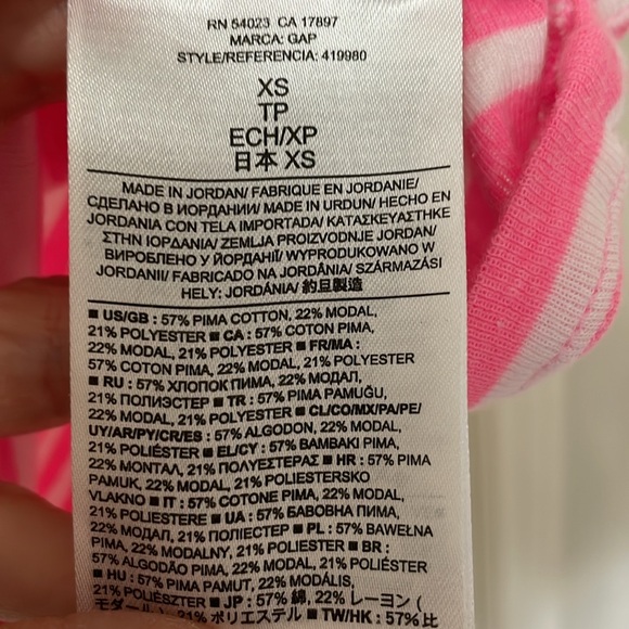 Gap Size XS Pink and White striped tank top - Picture 4 of 4